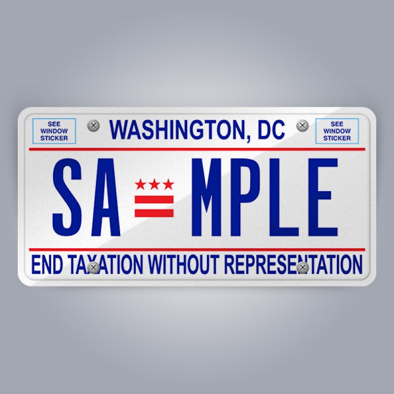   District of Columbia License Plate Replica