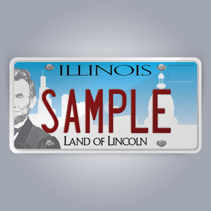 Illinois License Plate Replica