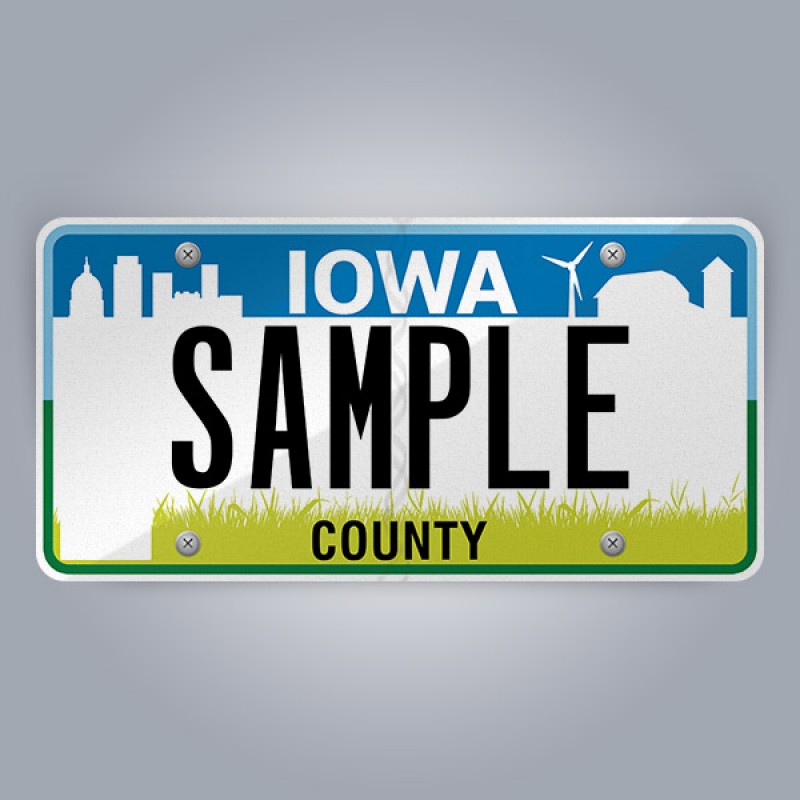 Iowa License Plate Replica