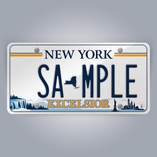New York License Plate Replica