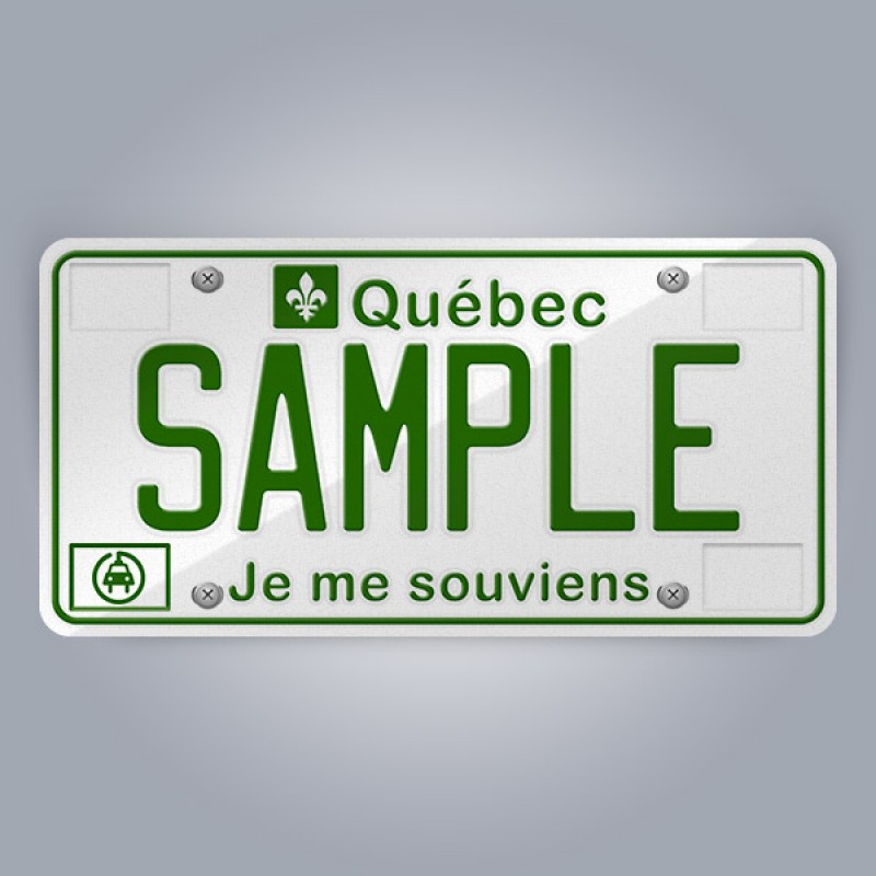 Quebec Licence Plate Replica