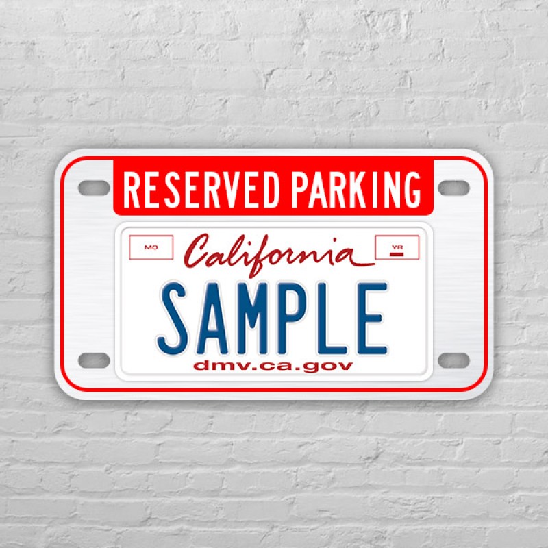 Reserved Parking Sign, 7"x4"