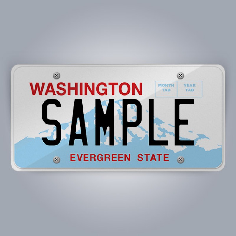 Washington License Plate Replica