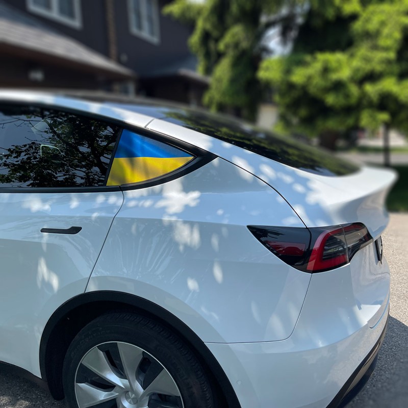 Tesla Rear Corner Window Decal