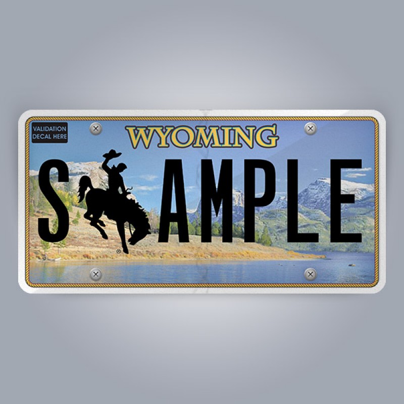 Wyoming License Plate Replica